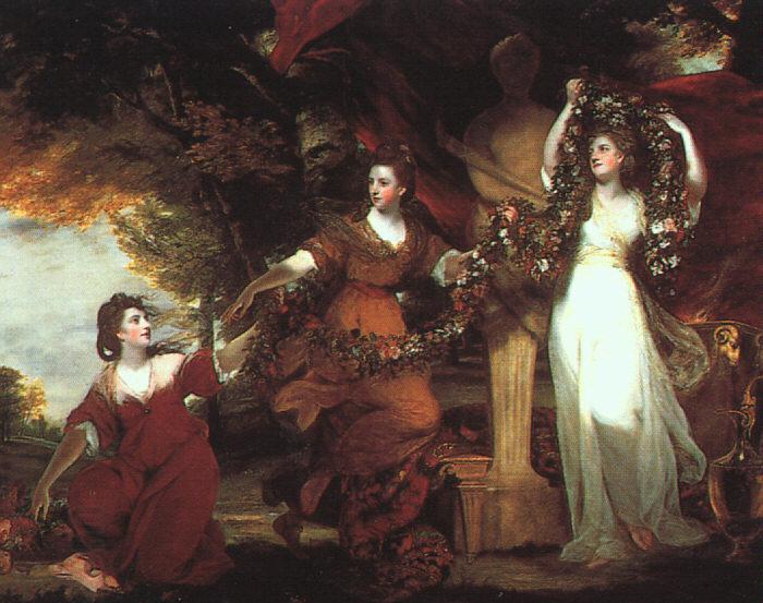 Sir Joshua Reynolds Ladies Adorning a Term of Hymen China oil painting art